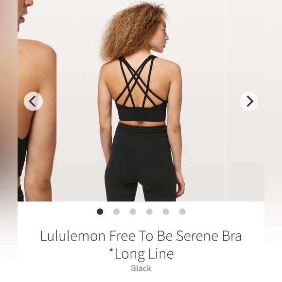 EUC lululemon Free to be Serene longline bra Size 4 - Picture 4 of 5